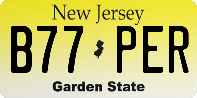 NJ license plate B77PER