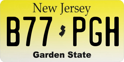 NJ license plate B77PGH