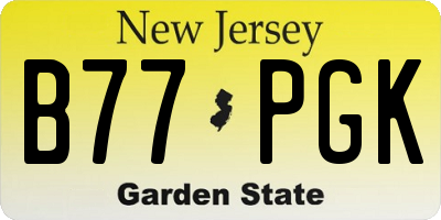 NJ license plate B77PGK