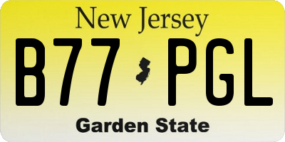 NJ license plate B77PGL