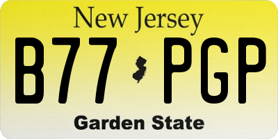 NJ license plate B77PGP