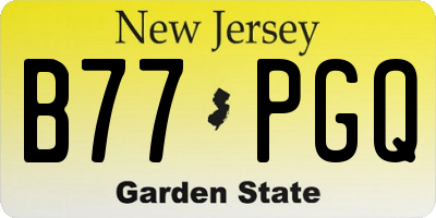 NJ license plate B77PGQ
