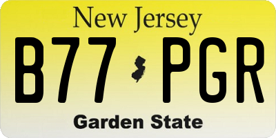 NJ license plate B77PGR
