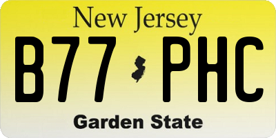 NJ license plate B77PHC