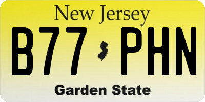 NJ license plate B77PHN