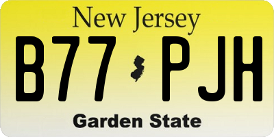 NJ license plate B77PJH