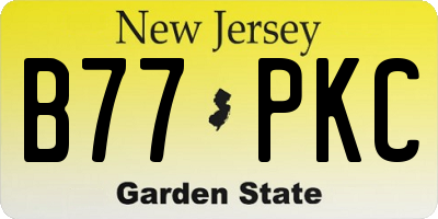 NJ license plate B77PKC