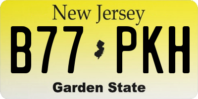 NJ license plate B77PKH