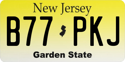 NJ license plate B77PKJ