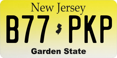 NJ license plate B77PKP