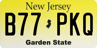 NJ license plate B77PKQ