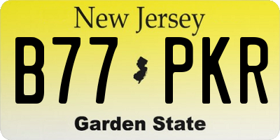 NJ license plate B77PKR