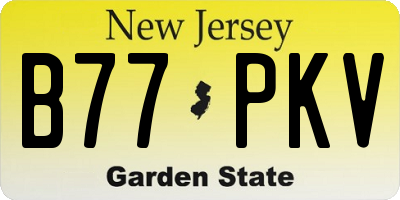 NJ license plate B77PKV