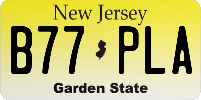 NJ license plate B77PLA