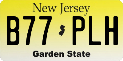 NJ license plate B77PLH