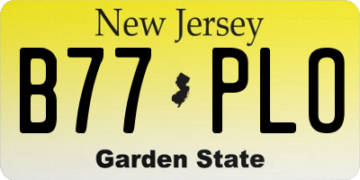 NJ license plate B77PLO