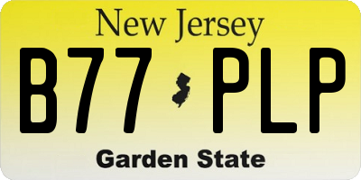 NJ license plate B77PLP