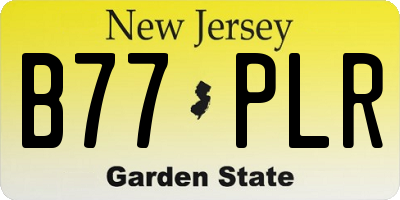NJ license plate B77PLR