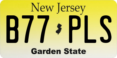 NJ license plate B77PLS