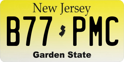 NJ license plate B77PMC