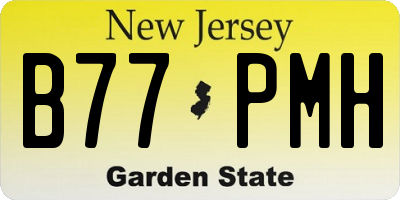 NJ license plate B77PMH