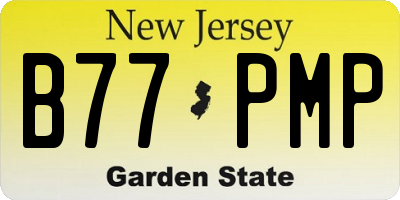 NJ license plate B77PMP