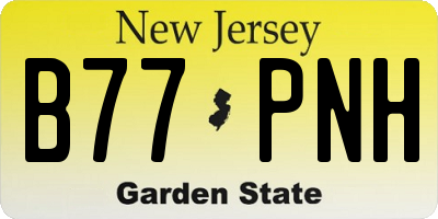 NJ license plate B77PNH