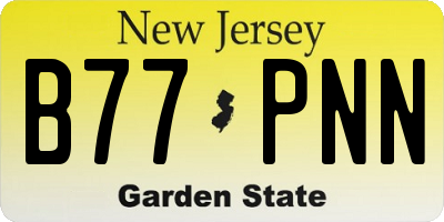 NJ license plate B77PNN