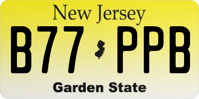 NJ license plate B77PPB