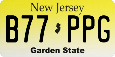 NJ license plate B77PPG