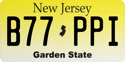 NJ license plate B77PPI