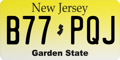 NJ license plate B77PQJ