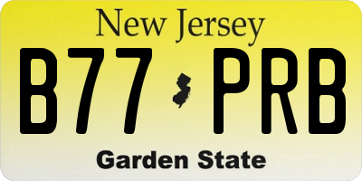 NJ license plate B77PRB