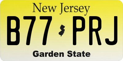 NJ license plate B77PRJ
