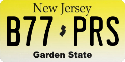 NJ license plate B77PRS
