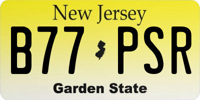 NJ license plate B77PSR