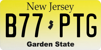 NJ license plate B77PTG