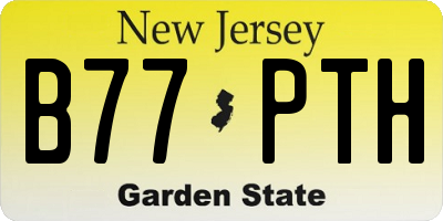 NJ license plate B77PTH