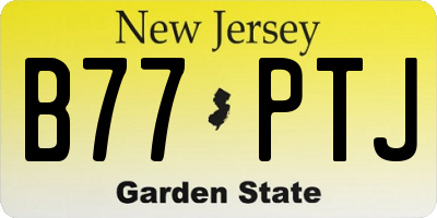 NJ license plate B77PTJ