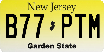 NJ license plate B77PTM