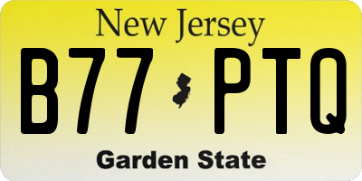 NJ license plate B77PTQ