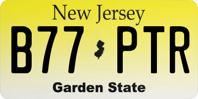NJ license plate B77PTR