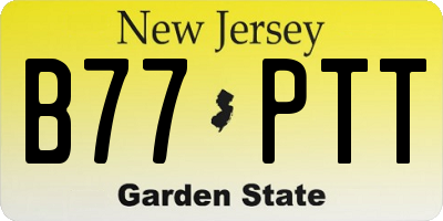 NJ license plate B77PTT