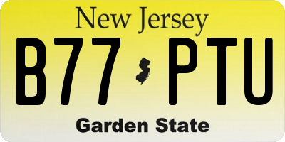 NJ license plate B77PTU