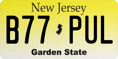 NJ license plate B77PUL