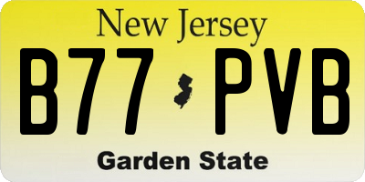 NJ license plate B77PVB