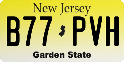 NJ license plate B77PVH