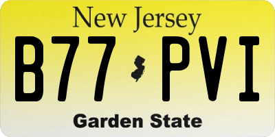 NJ license plate B77PVI