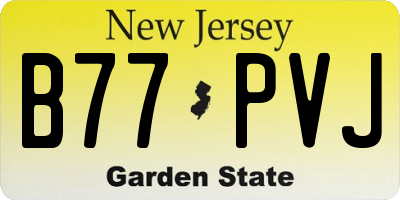 NJ license plate B77PVJ