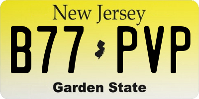 NJ license plate B77PVP